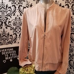 Faux Suede Baseball Jacket